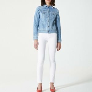 AG Adriano Goldschmied Prima Mid Rise Cigarette White Pants Sz 29R Like NEW